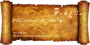 Pásztor Ádám névjegykártya
